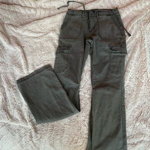 American Eagle Outfitters Dark Gray Flare Jeans